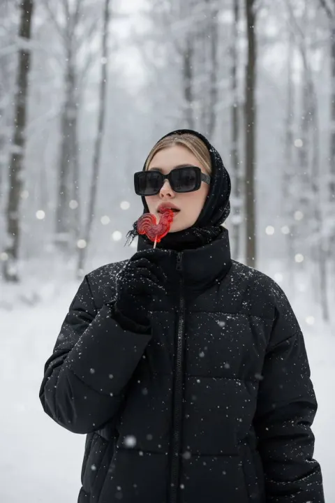 Mysterious Winter Forest Portrait