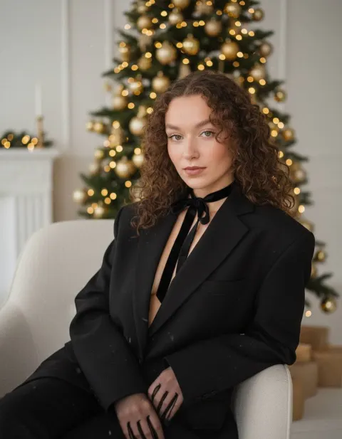 Elegant Holiday Editorial Portrait