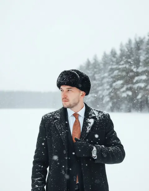 Snowfall Gentleman Portrait