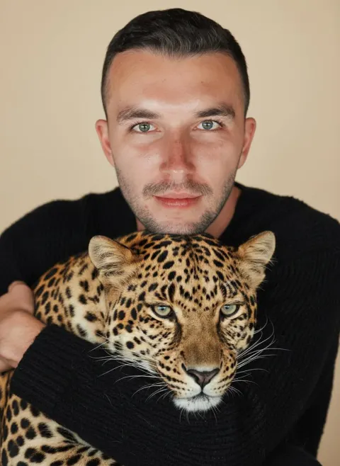 High-Fashion Leopard Portrait Cover