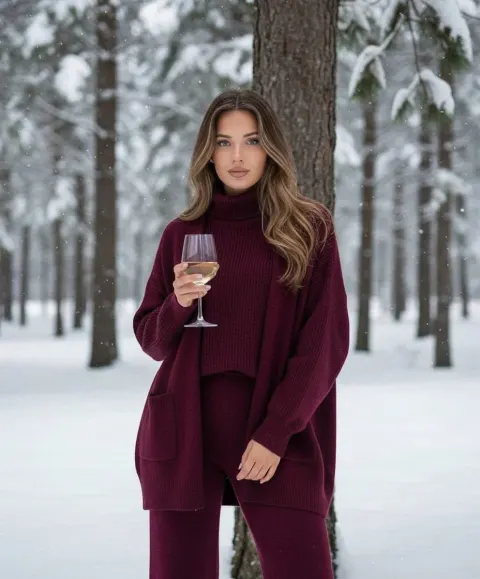 Winter Forest Wine Portrait