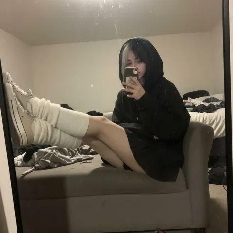 Messy Late-Night Mirror Selfie