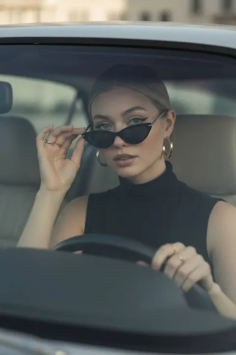 Chic Driver Vintage Film Noir