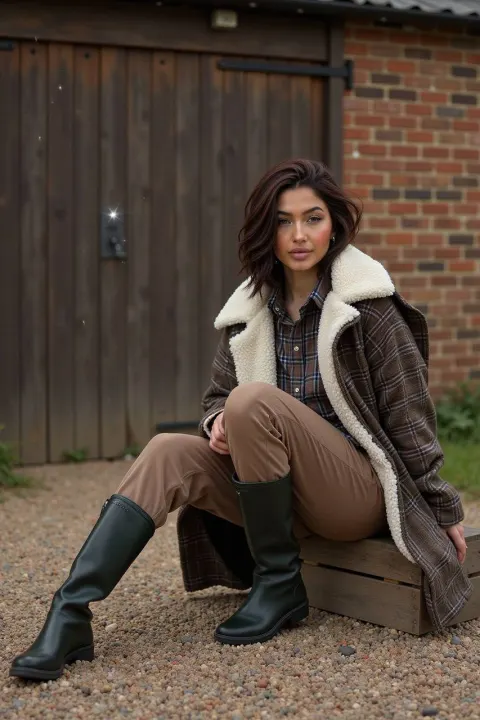 Cinematic Rural Fashion Editorial Portrait