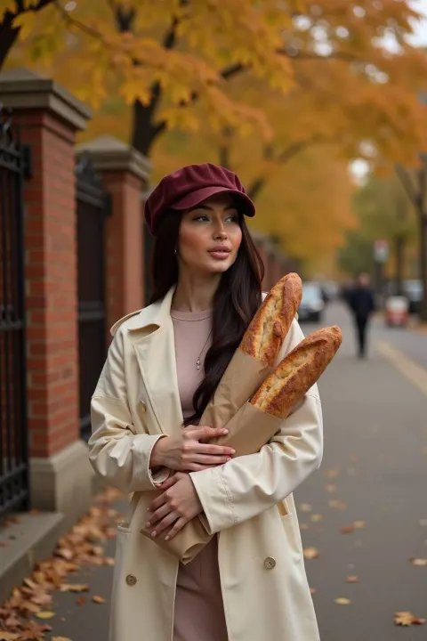 Autumn Parisian Baguette Fashion Editorial