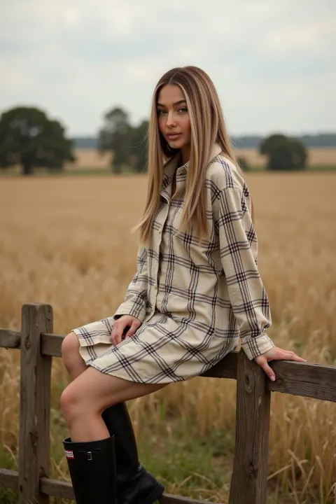 Countryside Fashion Editorial Portrait