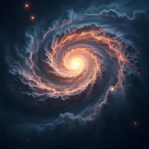 Epic Spiral Galaxy in Dramatic Cinematic Light
