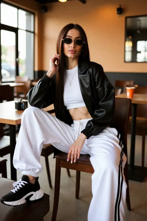 Chic Streetwear Café Editorial
