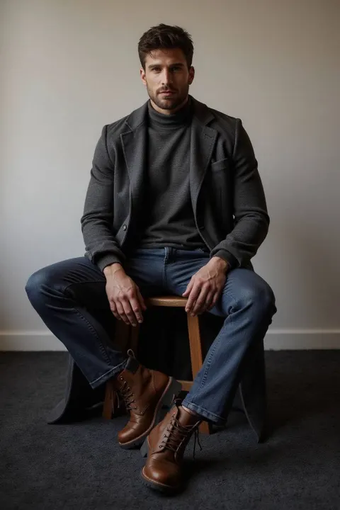 Oversized Menswear Editorial Portrait