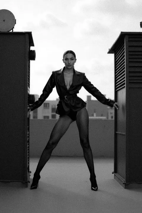 Rooftop Noir Fashion Editorial