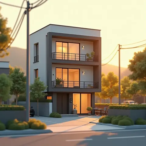 Stop Motion Korean House at Seoul Sunrise