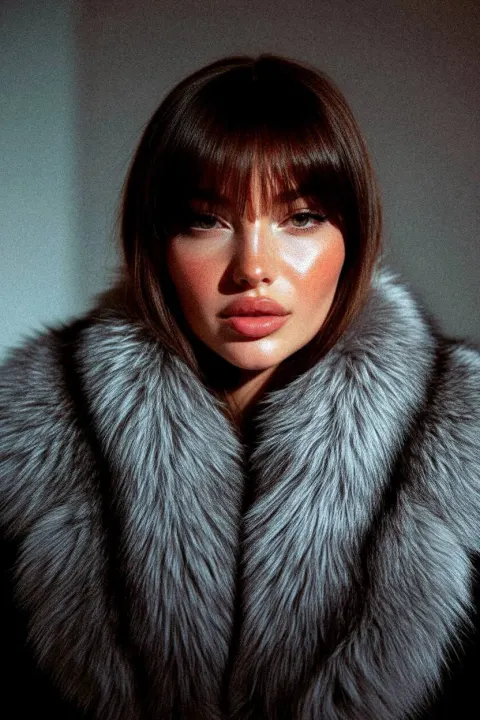 Silver Fox Fur Luxury Fashion Editorial