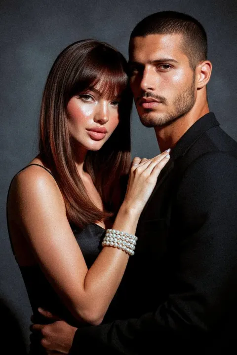 Black Satin Couple Editorial
