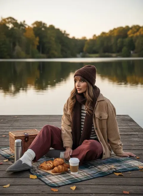 Golden Hour Lakeside Picnic