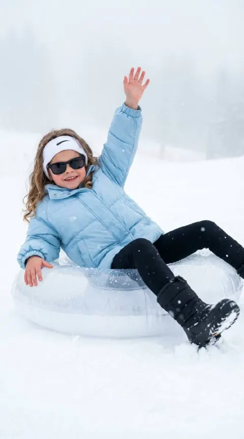 Winter Joy Snow Portrait
