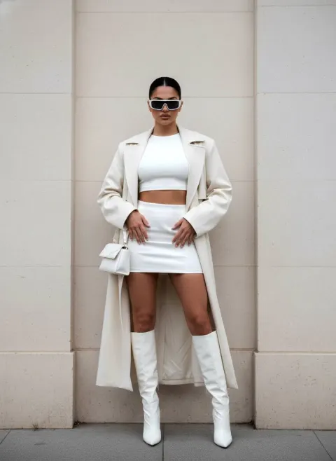 Pure White Minimalist Street Portrait