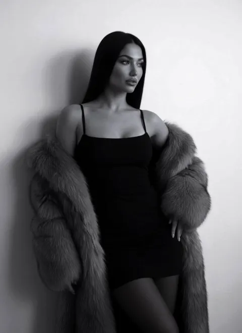 Fur Coat Noir Portrait