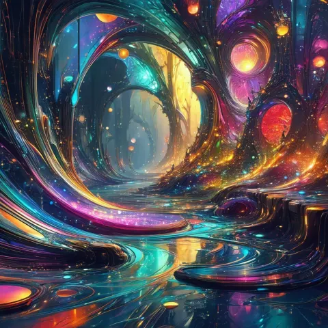 Reaction Diffusion Patterns in Cinematic Digital Art