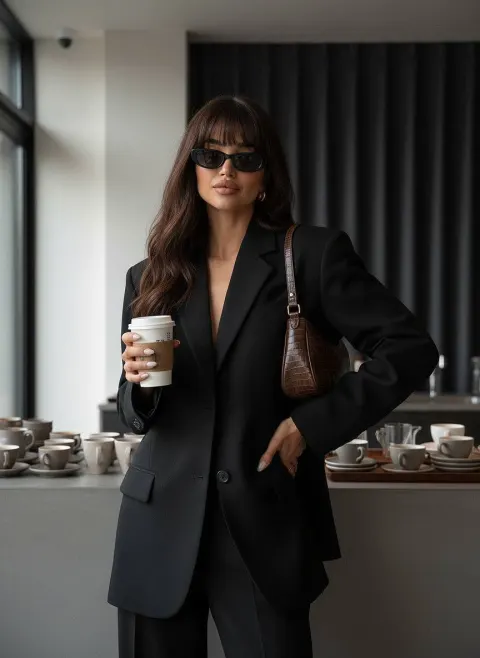 Power Woman Morning Coffee Moment