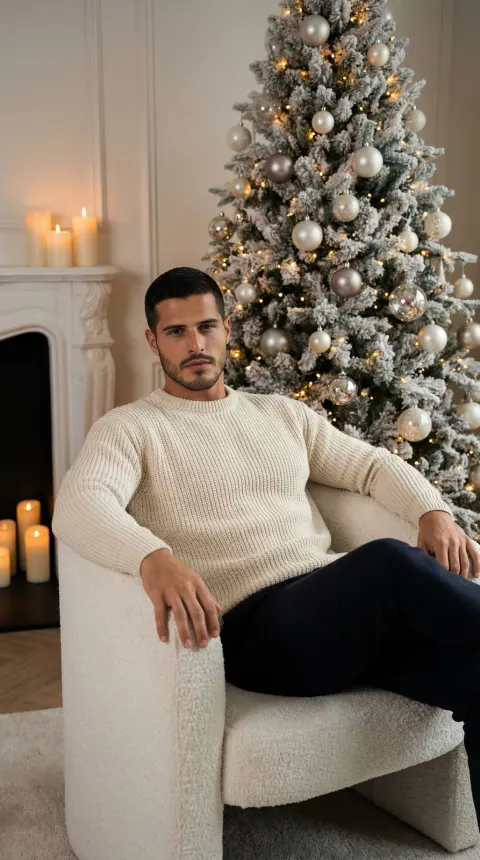 Cinematic Christmas Gentleman Portrait