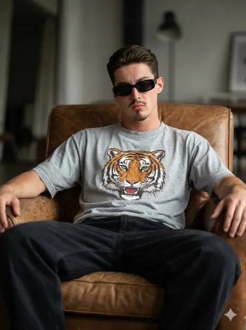 Vintage Tiger Jersey Portrait