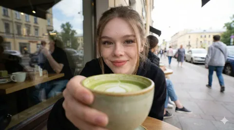 Street Café Fisheye Selfie POV