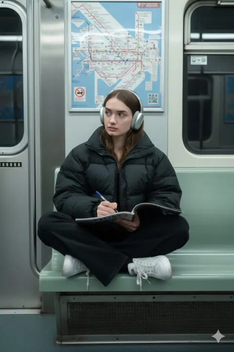 Quiet Subway Moment Alone