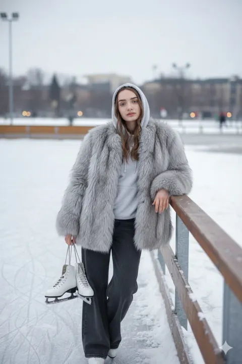 Winter Ice Rink Portrait