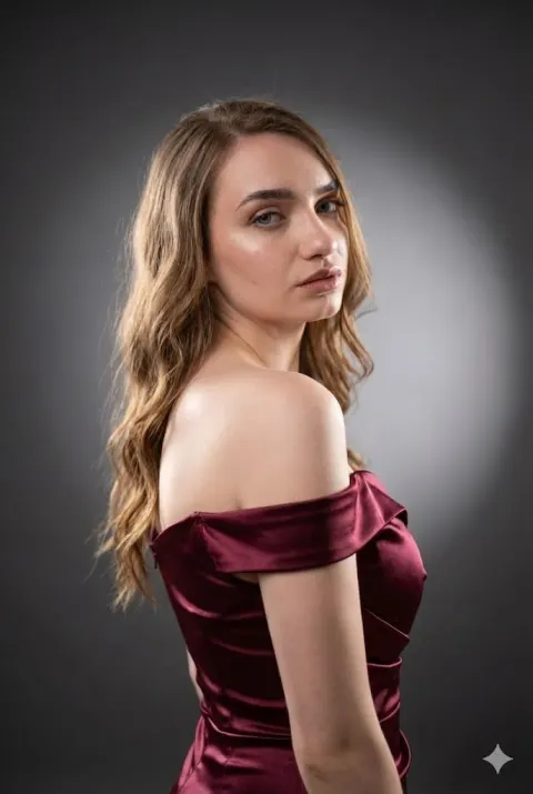 Burgundy Satin Beauty Glance
