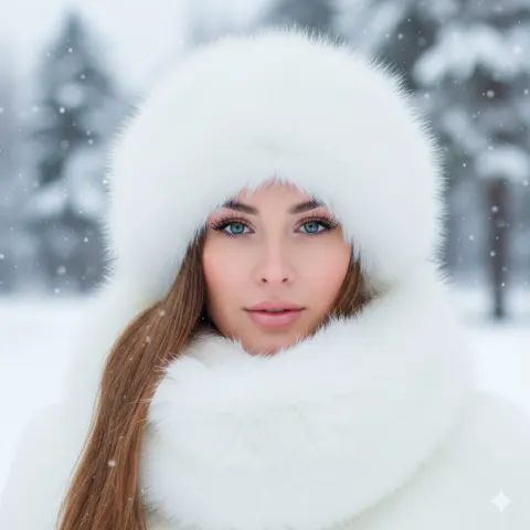 Winter Fur Portrait Beauty