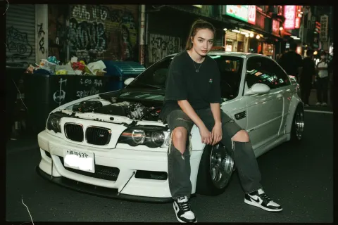 Tokyo BMW M3 Grunge Photoshoot
