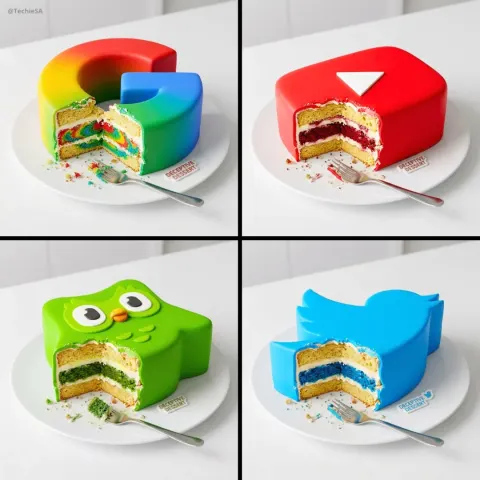 Hyper-Realistic Logo Cake Illustration
