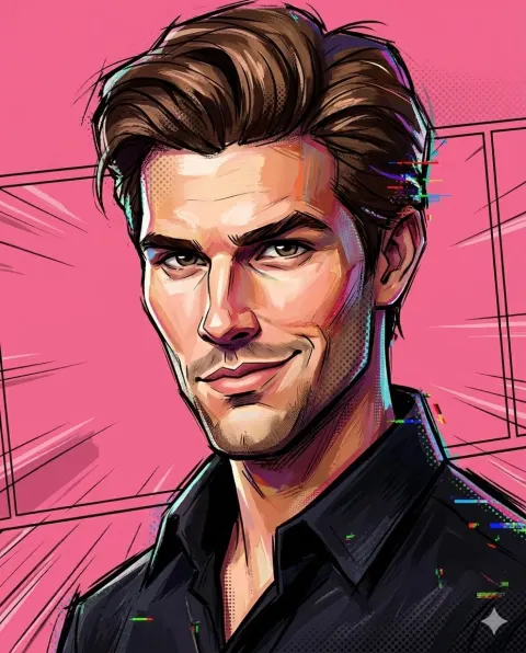 Exaggerated Cartoon Portrait Art
