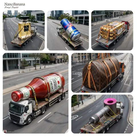Giant Product Truck Aerial Ad