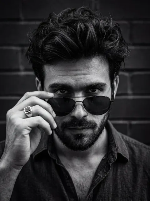 Dramatic Noir Portrait Gaze
