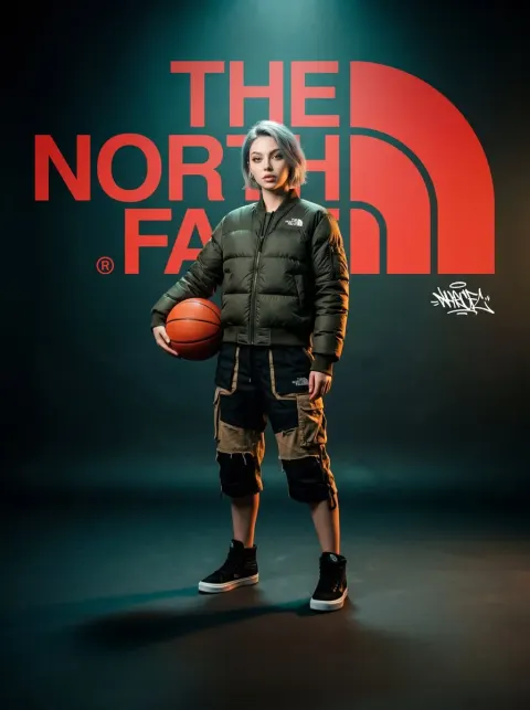 North Face Futuristic Street Poster