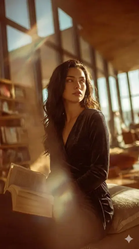 Golden Hour Library Portrait