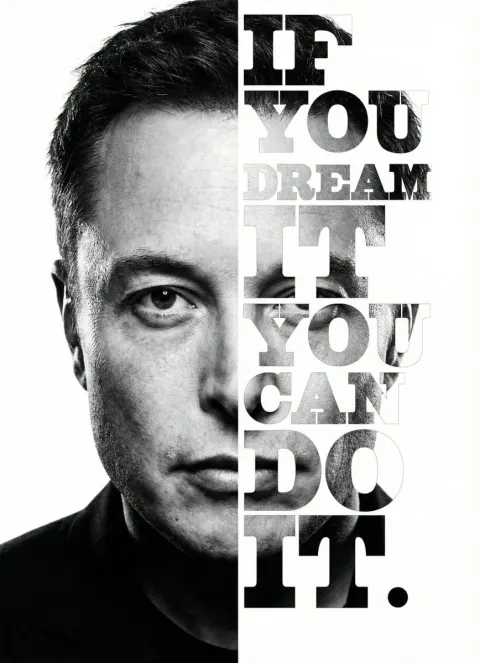 Elon Musk Dream Motivational Poster