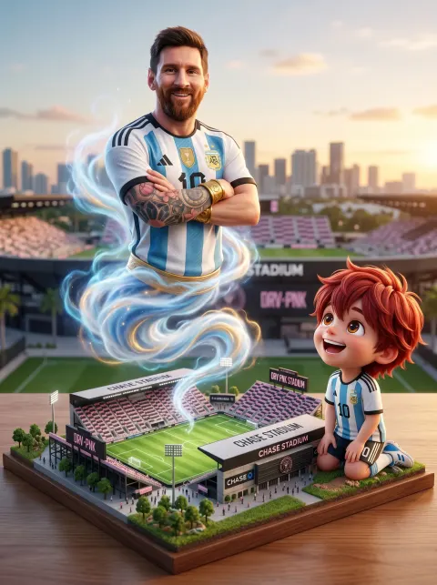 Messi Genie Meets Anime Boy