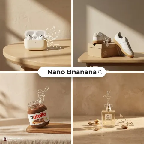 Minimalist Doodle Product Photography