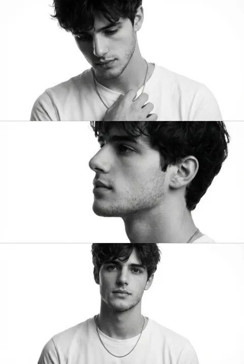 Minimalist Male Fashion Editorial Triptych
