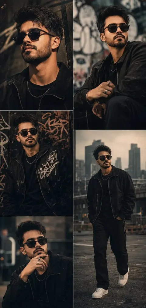 Cinematic Fashion Portrait Collage