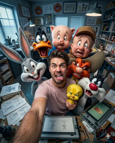 Looney Tunes Realistic Selfie