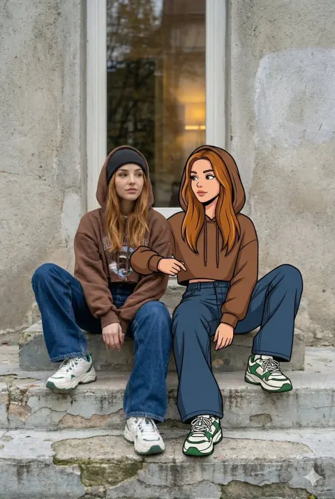 Mixed Reality Street Portrait Twin