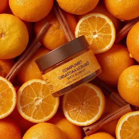 Orange Jar Top-Down Close-Up