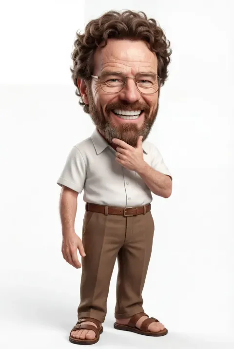 Cheerful 3D Caricature Man