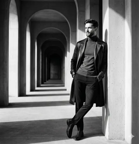 Dramatic Black And White Portrait