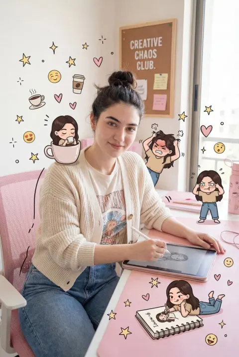 Creative Pink Office Goddess