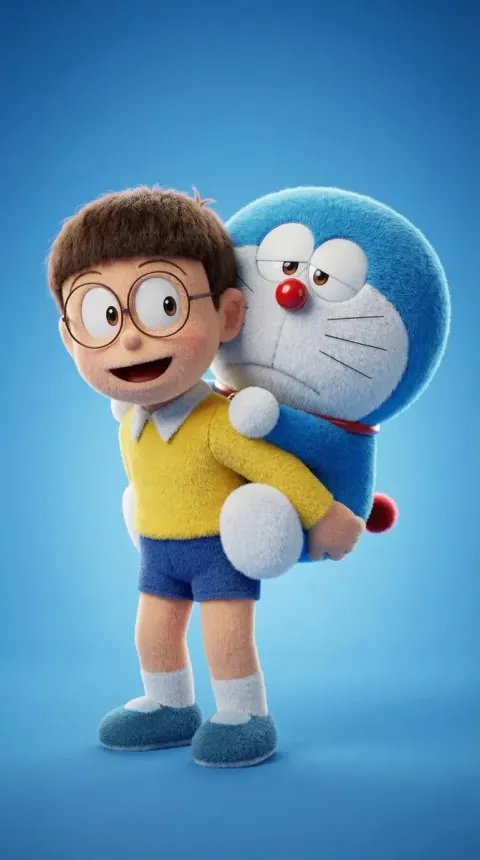 Nobita Carrying Doraemon Plush