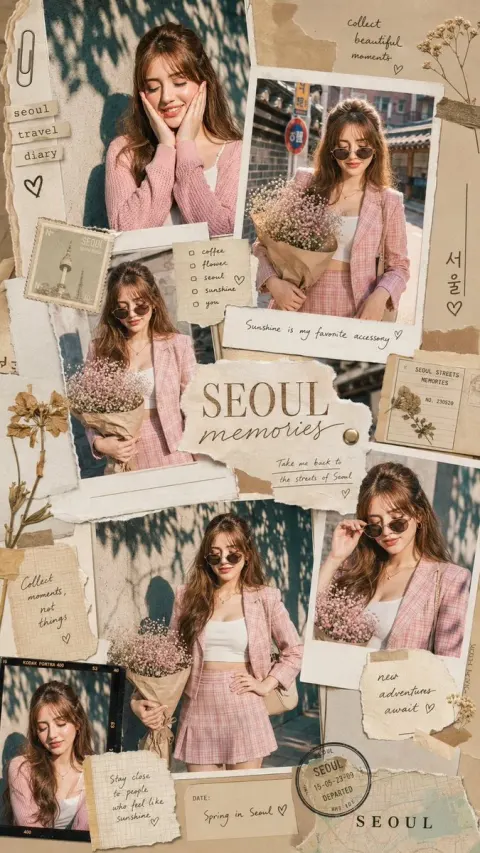 Stylish Travel Scrapbook Collage